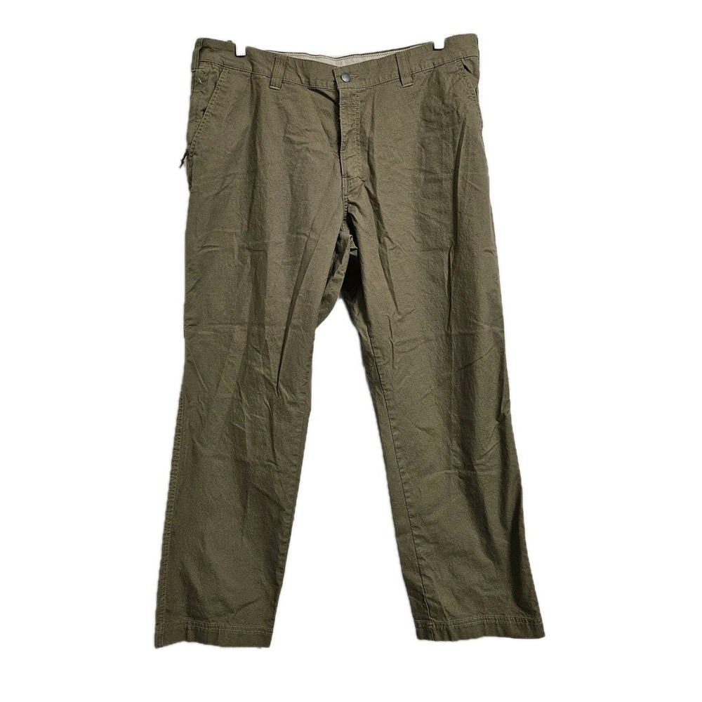 Columbia Utility Pants Mens 40x32 Olive Green Regular Fit Hiking Canvas Gorpcore
